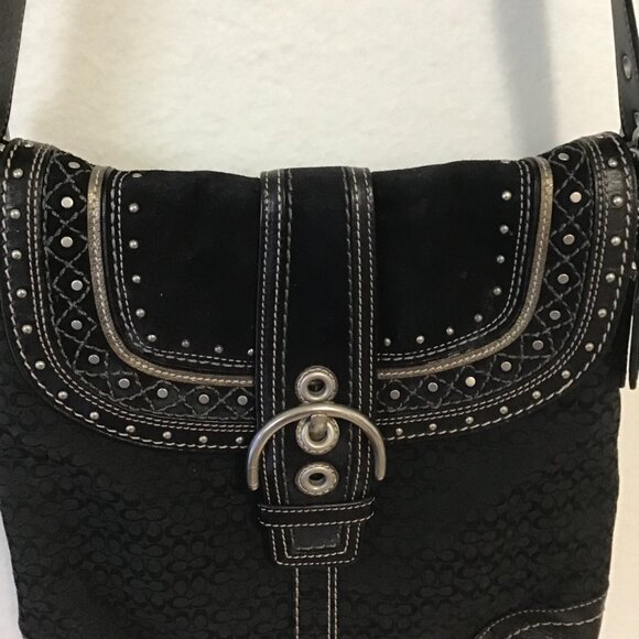 Coach Soho Signature Black Crossbody Shoulder Bag - Picture 3 of 14